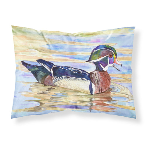 'Caroline'S Treasures 8831Pillowcase Wood Duck Moisture Wicking Fabric Standard Pillowcase, Large, Multicolor'