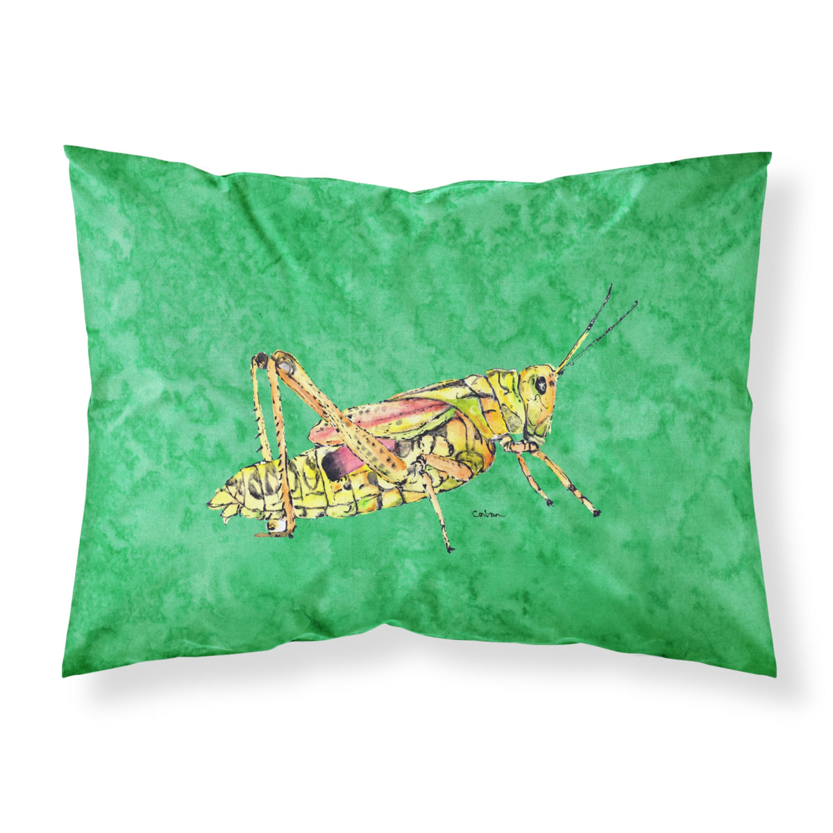 'Caroline'S Treasures 8849Pillowcase Grasshopper On Green Moisture Wicking Fabric Standard Pillowcase, Large, Multicolor'