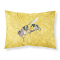 'Caroline'S Treasures 8851Pillowcase Bee On Yellow Moisture Wicking Fabric Standard Pillowcase, Large, Multicolor'
