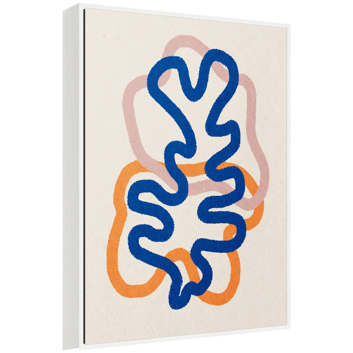 Sylvie Abstract Line Art Print 2 Framed Canvas by July Art Prints