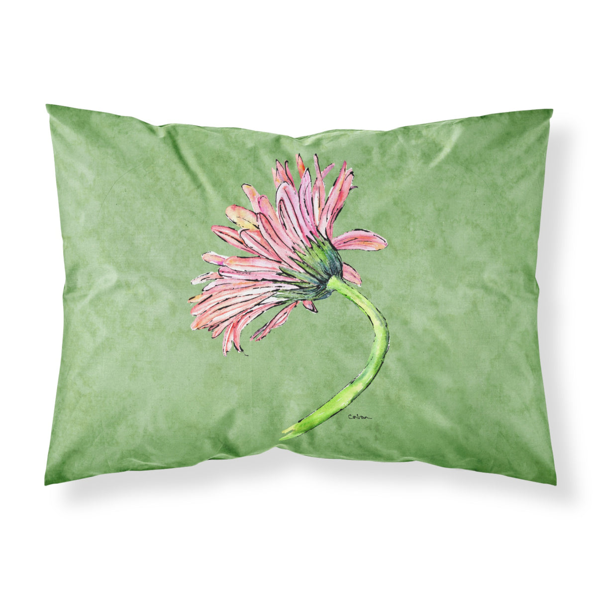 'Caroline'S Treasures 8853Pillowcase Gerber Daisy Pink Moisture Wicking Fabric Standard Pillowcase, Large, Multicolor'