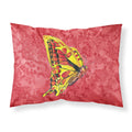 'Caroline'S Treasures 8862Pillowcase Butterfly On Red Moisture Wicking Fabric Standard Pillowcase, Large, Multicolor'