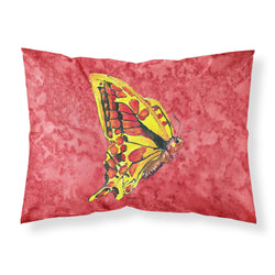 'Caroline'S Treasures 8862Pillowcase Butterfly On Red Moisture Wicking Fabric Standard Pillowcase, Large, Multicolor'
