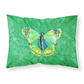 'Caroline'S Treasures 8863Pillowcase Butterfly Green On Green Moisture Wicking Fabric Standard Pillowcase, Large, Multicolor'
