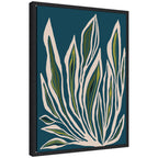 Sylvie Blue Flora 2 Framed Canvas by Alicia Bock