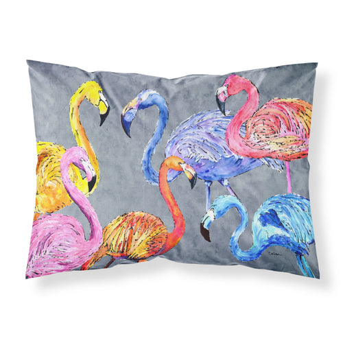 'Caroline'S Treasures 8871Pillowcase Flamingo Six Senses Moisture Wicking Fabric Standard Pillowcase, Large, Multicolor'