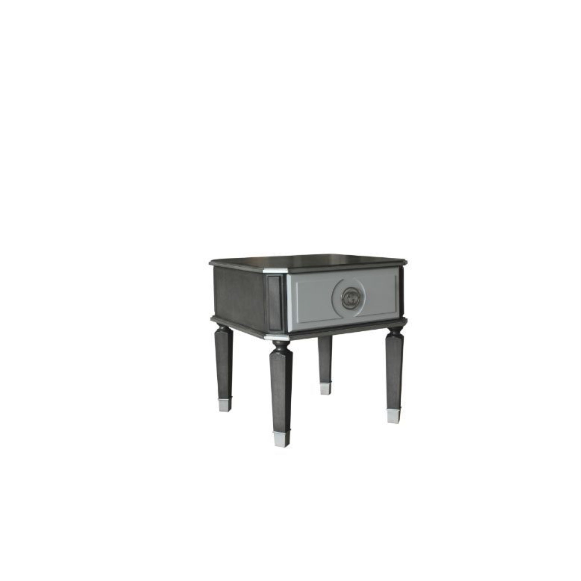 End Table, Charcoal & Light Gray Finish