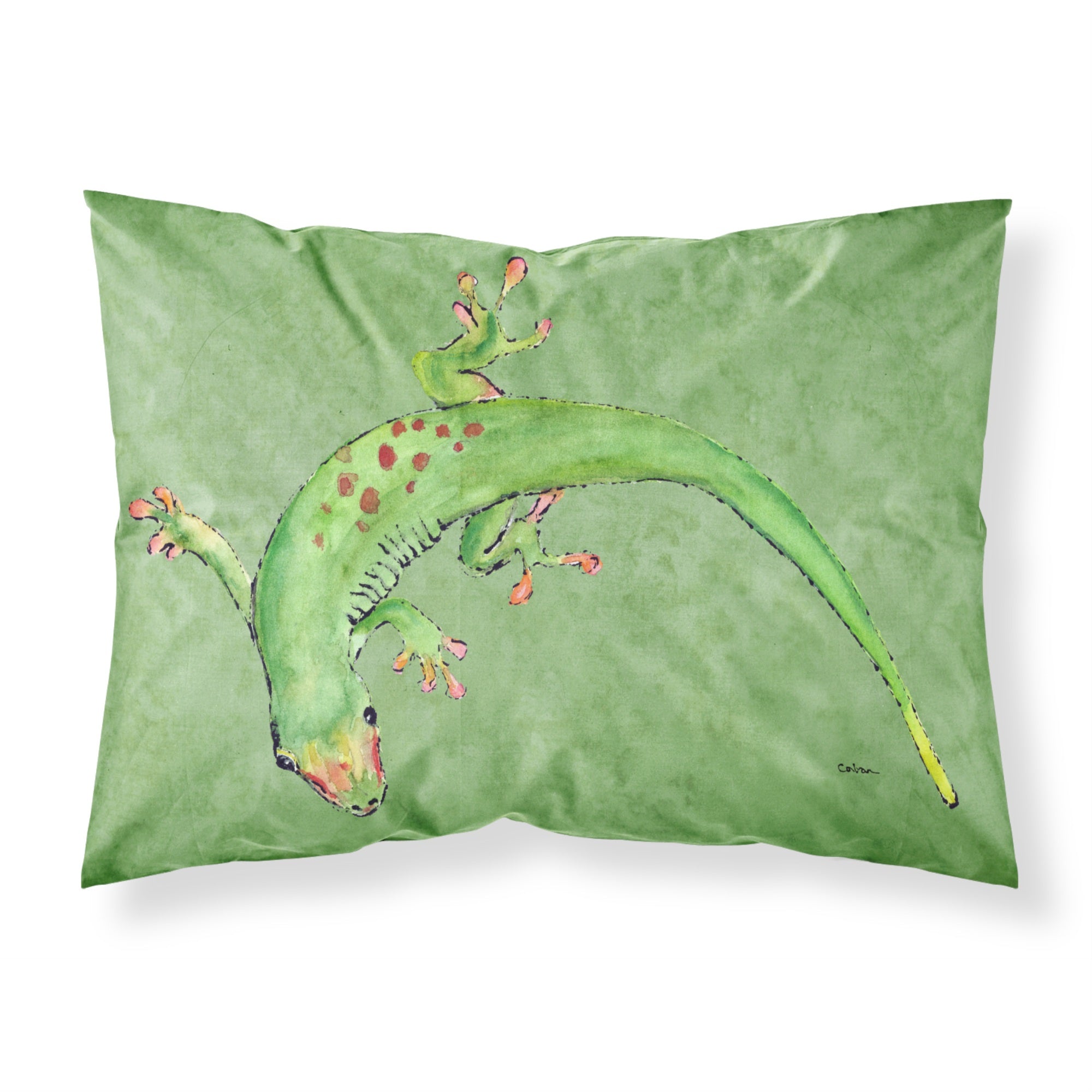 'Caroline'S Treasures 8887Pillowcase Gecko Moisture Wicking Fabric Standard Pillowcase, Large, Multicolor'