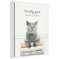 Sylvie Cat Laundry Goals Framed Canvas by Amy Peterson