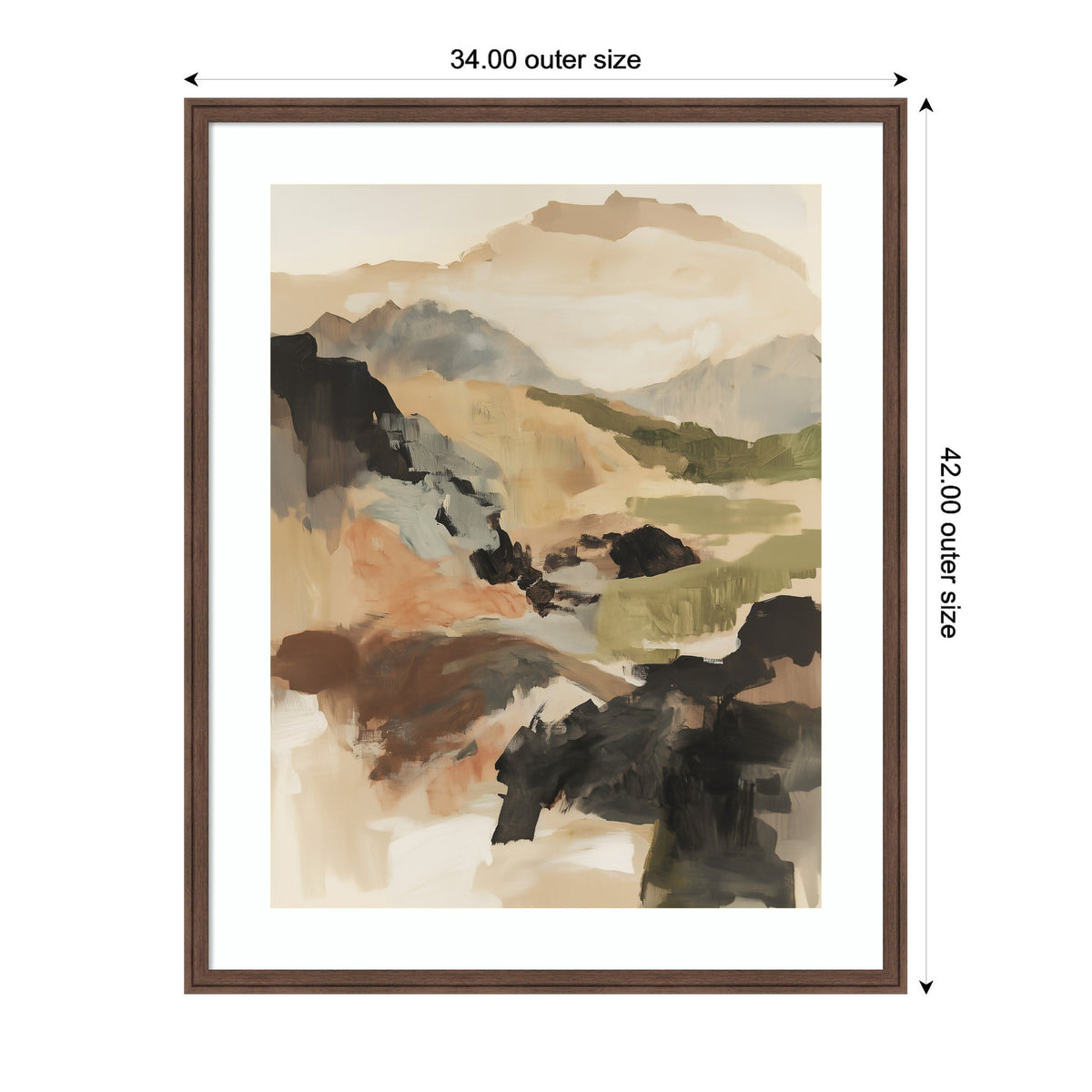 Framed Art Tonal Mountains II by Amy Lighthall