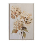 Sylvie Beaded Soft Hydrangeas Framed Canvas by The Creative Bunch Studio