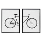 Sylvie Bicycle Framed Canvas by Simon Te of Tai Prints