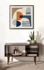 Sylvie Abstract Mid Century Framed Canvas by Rachel Lee of My Dream Wall