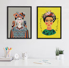 Sylvie MCM Frida Kahlo Framed Canvas by Rachel Lee of My Dream Wall