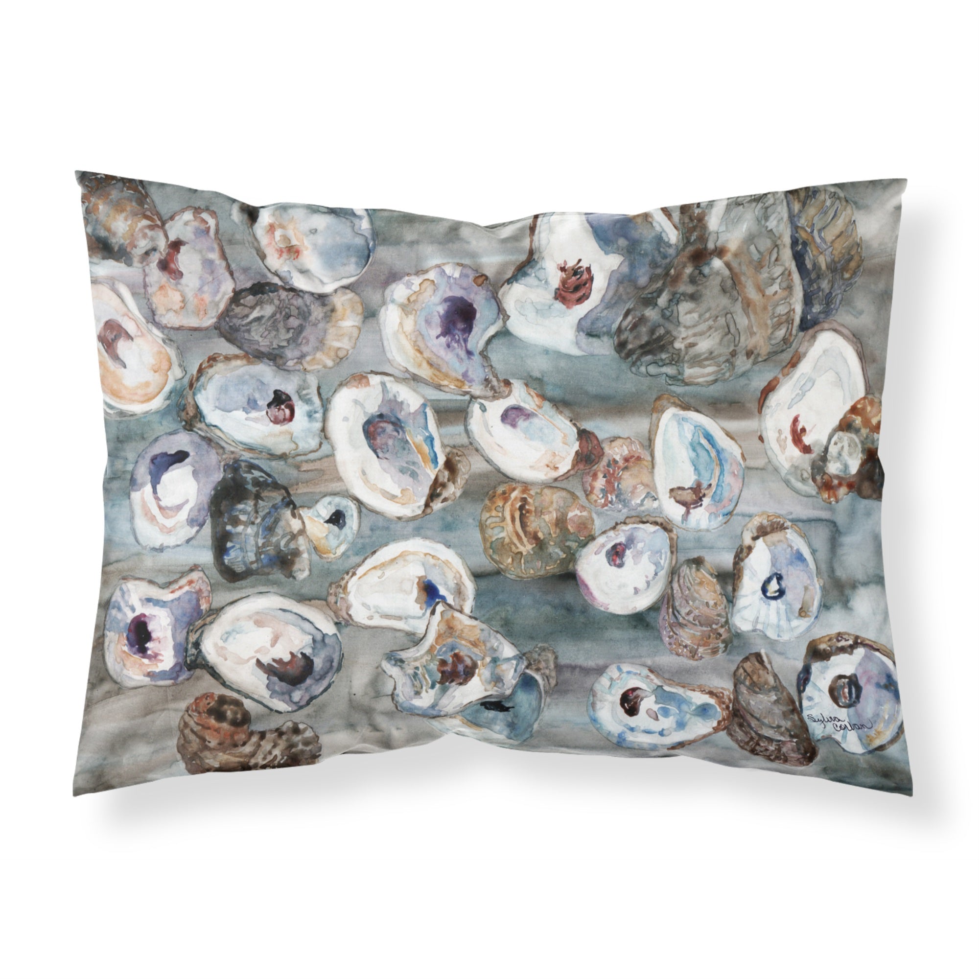 'Caroline'S Treasures 8957Pillowcase Bunch Of Oysters Fabric Standard Pillowcase, Large, Multicolor'