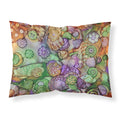 'Caroline'S Treasures Abstract In Purple Green And Orange Fabric Standard Pillowcase 8971Pillowcase, Multicolor'