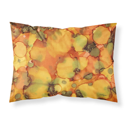 'Caroline'S Treasures Abstract In Orange And Greens Fabric Standard Pillowcase 8976Pillowcase, Multicolor'