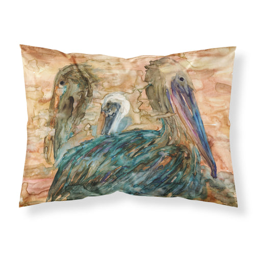 'Caroline'S Treasures Abstract Pelicans Fabric Standard Pillowcase 8977Pillowcase, Multicolor'