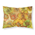'Caroline'S Treasures Abstract Flowers In Yellows And Oranges Fabric Standard Pillowcase 8986Pillowcase, Multicolor'
