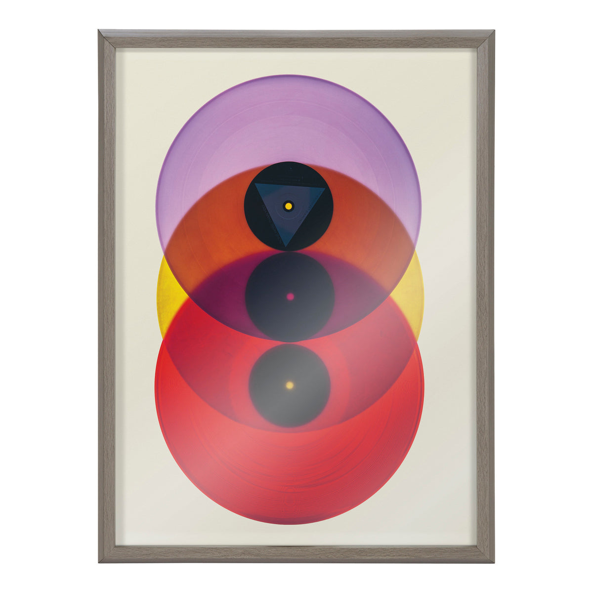 Blake Colorful Records Purple Red Framed Printed Glass by Emiko and Mark Franzen of F2Images