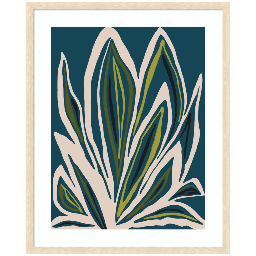 Framed Art Blue Flora 1 by Alicia Bock