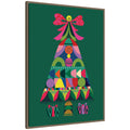 Sylvie Framed Canvas Geometric Christmas Tree by Rachel Lee