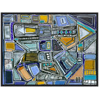 Sylvie Pacific Tower Horizontal Framed Canvas by Leah Nadeau