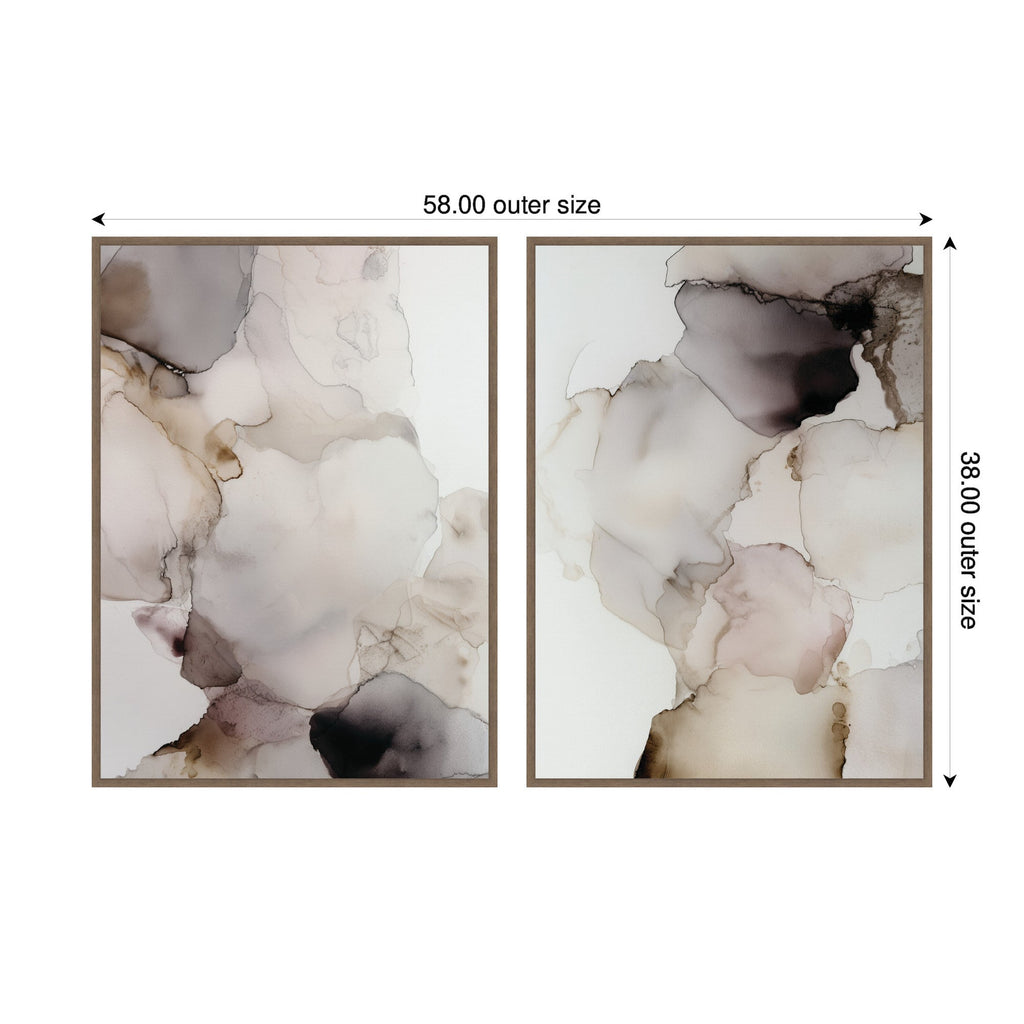 Smoke No. 1 & No. 2 2 Piece Framed Canvas Wall Art Set by Amy Lighthall