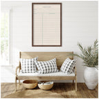Framed Fabric Pinboard Linen Library Card Wall Organization