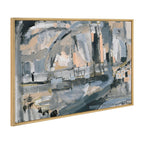 Sylvie Harbor Nights Framed Canvas by Leah Nadeau