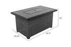 Lassen 4-Piece Firepit Set with Swivel Rocking Chairs