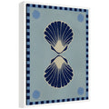 Sylvie Lush Duo 3 Seashells Framed Canvas by Shatha Al Dafai