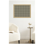 Framed Fabric Pinboard Sage Green Plaid Wall Organization