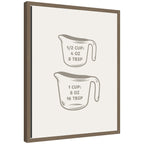 Kitchen Conversion Charts Cups by The Creative Bunch Studio Framed Canvas Wall Art Print