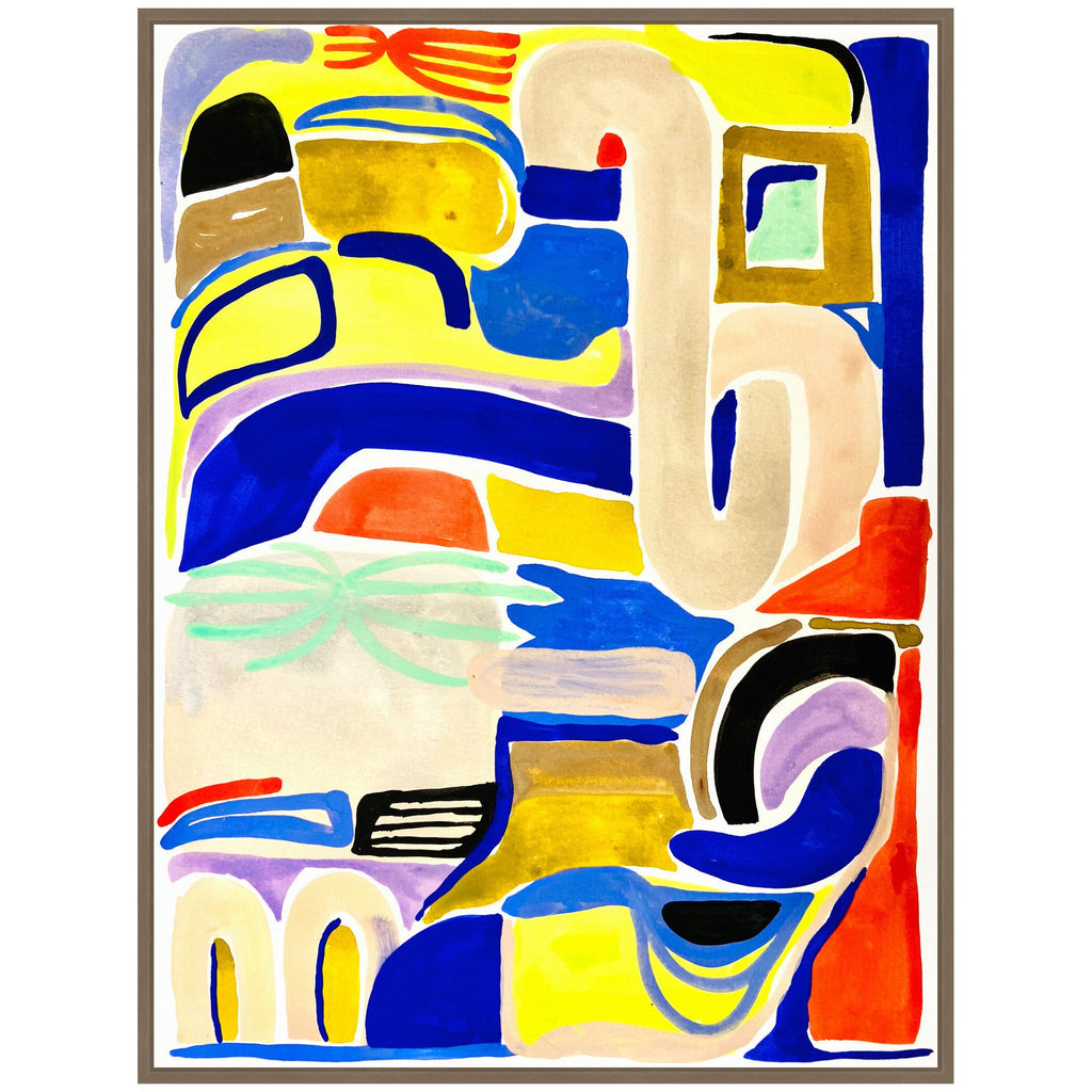 Sylvie Abstract 04 Framed Canvas by Emma Daisy
