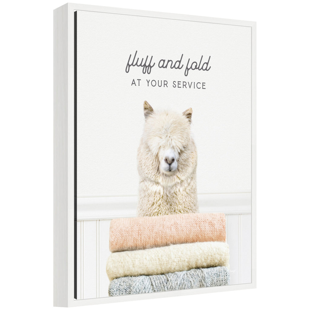 Sylvie Alpaca Fluff and Fold Framed Canvas by Amy Peterson