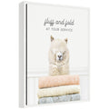 Sylvie Alpaca Fluff and Fold Framed Canvas by Amy Peterson