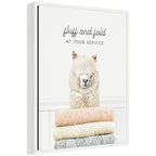 Sylvie Alpaca Fluff and Fold Framed Canvas by Amy Peterson