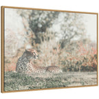 Sylvie Cheetah Glance Framed Canvas by Alicia Abla