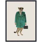 Sylvie Cool Stylish Trendy Leopard Framed Canvas by July Art Prints