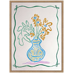 Sylvie June Blooms Bow Border Framed Canvas by Kate Aurelia Holloway