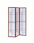 Transitional Brown Red ThreePanel Screen