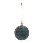 Melrose Glass Beads And Plastic Christmas Hanging Ball Ornament, 3”D, Holiday Season Decoration