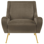 Coaster Home Furnishings Ricci Upholstered Saddle Arms Accent Chair Truffle And Gold