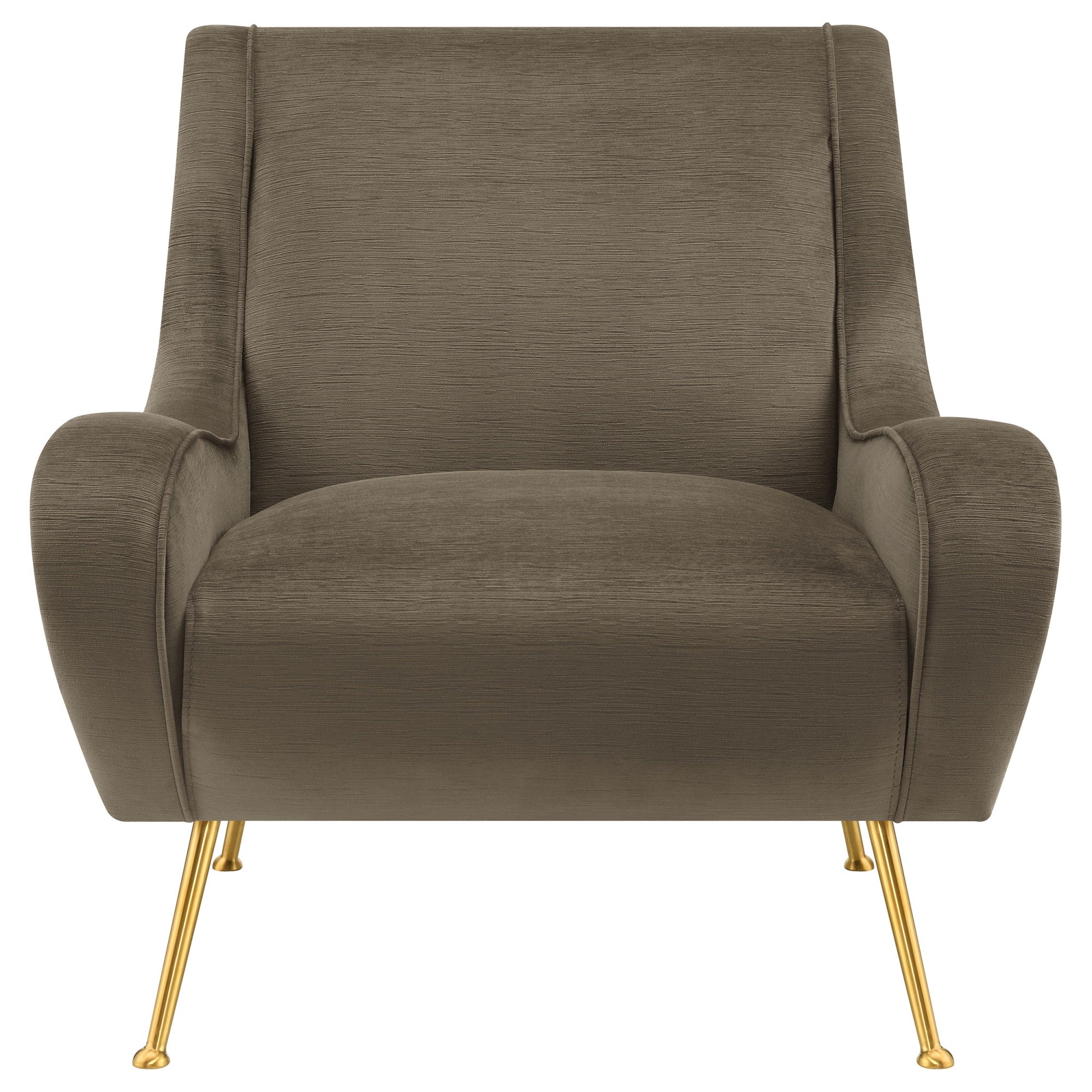 Coaster Home Furnishings Ricci Upholstered Saddle Arms Accent Chair Truffle And Gold
