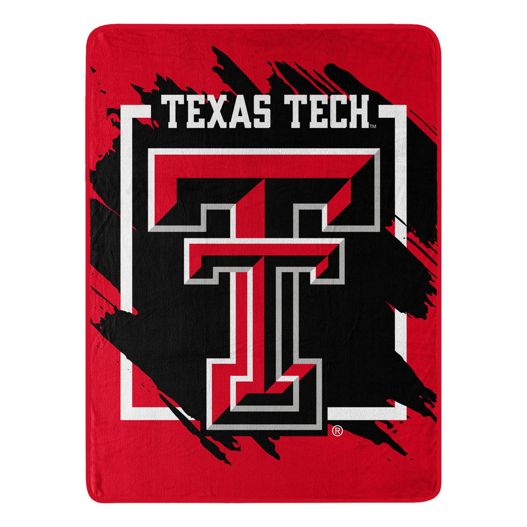 Texas Tech Red Raiders Blanket 46X60 Micro Raschel Dimensional Design Rolled