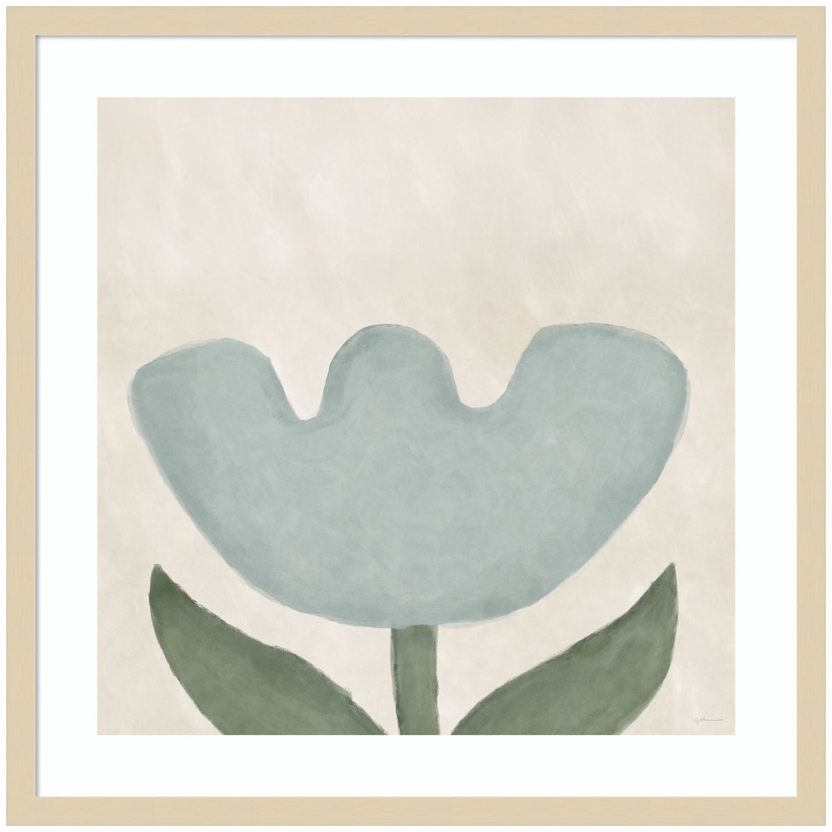 Blue Flower by Gabrielly Guedes Framed Wall Art Print