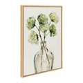 Sylvie Greenery Vase Framed Canvas by Sara Berrenson