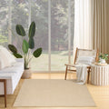 Nourison Courtyard Natural 5 x 7 Area Rug - Easy Clean, Non Shedding, Bed Room, Living Room, Dining Room, Kitchen (5 x 7)