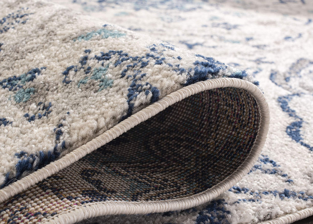 Safavieh Madison Collection Runner Rug - 2'3'' X 12', Cream & Light Grey, Boho Chic Glam Paisley Design, Non-Shedding & Easy Car